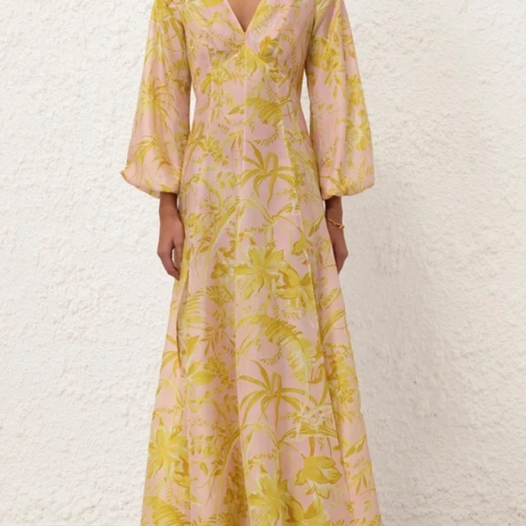 Zimmermann golden Silk Maxi Dress - Picture 2 of 9